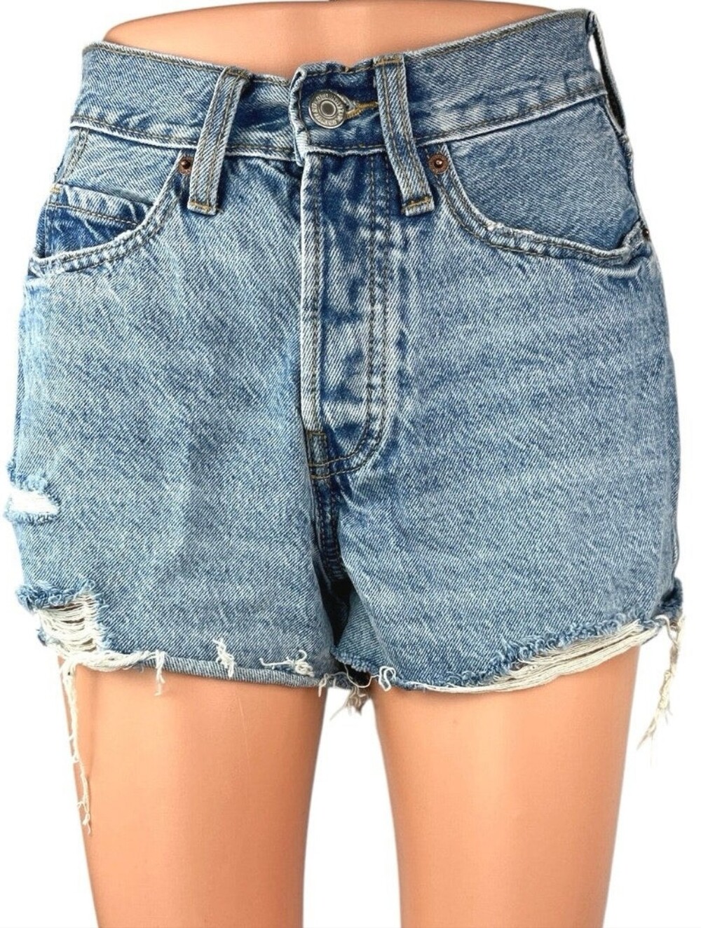 NWOT Old Navy Size 28 Plus Size Distressed Sky High A Line With Pockets